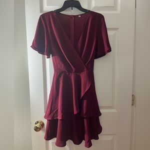 Maroon cocktail dress
